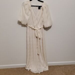 Maison Tara Cream Maxi Dress